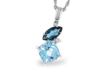 A311-40547: NECKLACE 2.37 TW BLUE TOPAZ 2.40 TGW