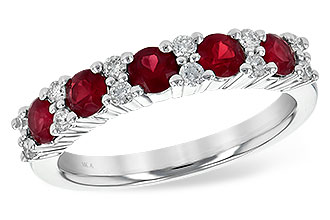 B226-83356: LDS WED RG .88 RUBY 1.12 TGW