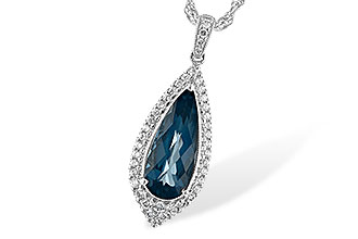 C225-94192: NECK 2.40 LONDON BLUE TOPAZ 2.65 TGW
