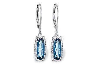 H226-87846: EARR 2.10 LONDON BLUE TOPAZ 2.28 TGW