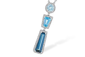 H310-47837: NECK 3.26 TW BLUE TOPAZ 3.50 TGW