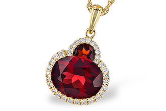 K309-62437: NECK 3.02 TW GARNET 3.16 TGW