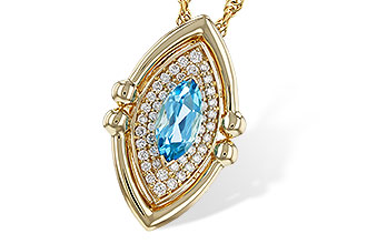 L311-45110: NECKLACE .54 BLUE TOPAZ .70 TGW (8x4MM BT)