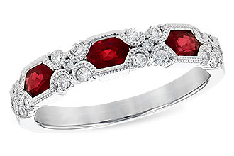 M309-58737: LDS WED RG .74 RUBY 1.00 TGW (4x3MM RUBY)